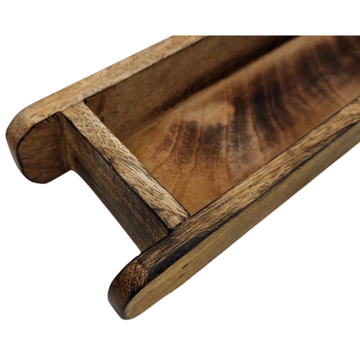 Holzkiste Ziegelform Mangoholz Ziegelsteinform Kiste Landhaus Holz Kasten klein 30x9 cm