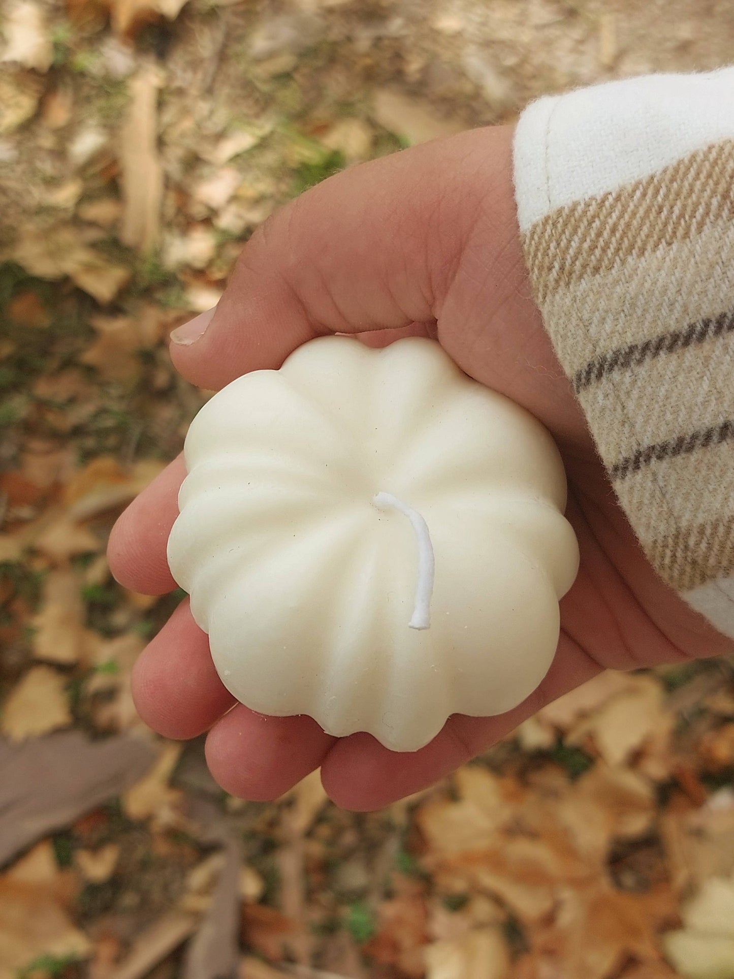 Dekokerze aus Sojawachs, Zedernkürbis und Sandelholz