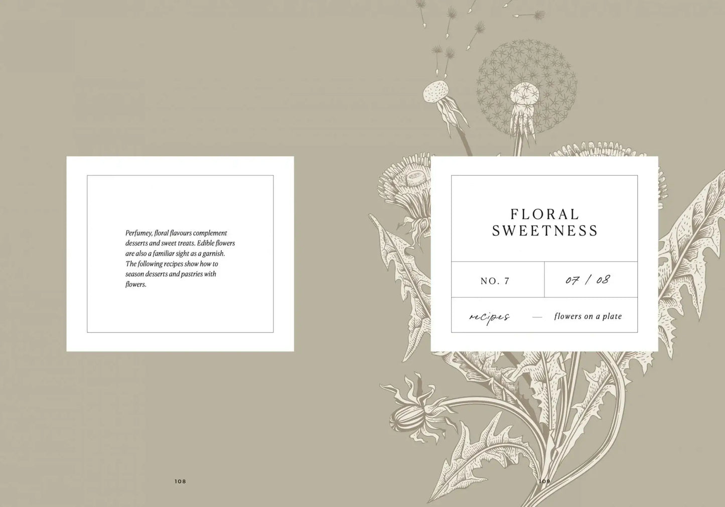 Blumen auf einem Teller