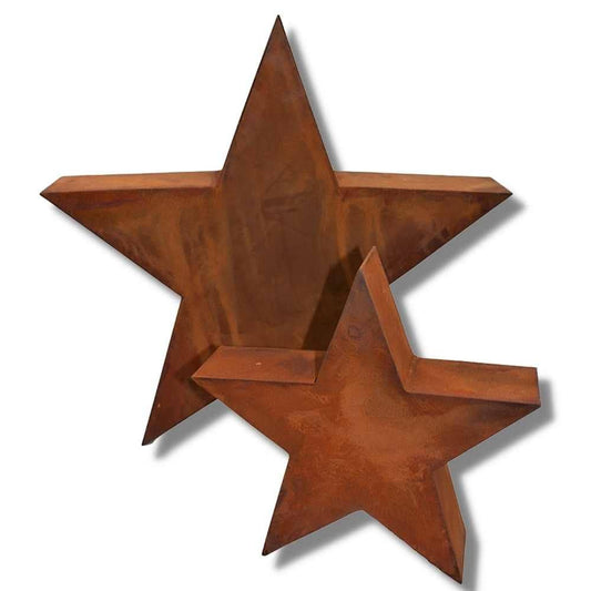 Weihnachtsstern aus Metall, 3D, Edelrost, made in Germany