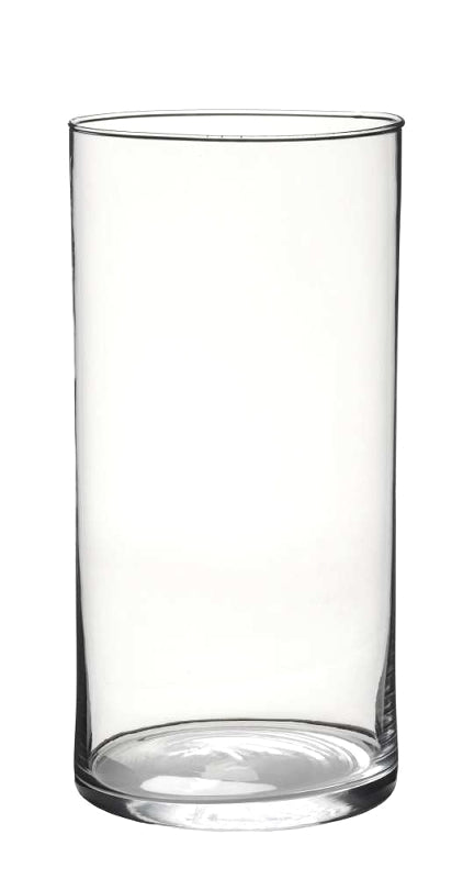 Set große Glasvase mit Kerzenhalter – Eisen & Glas, Braun und Klar