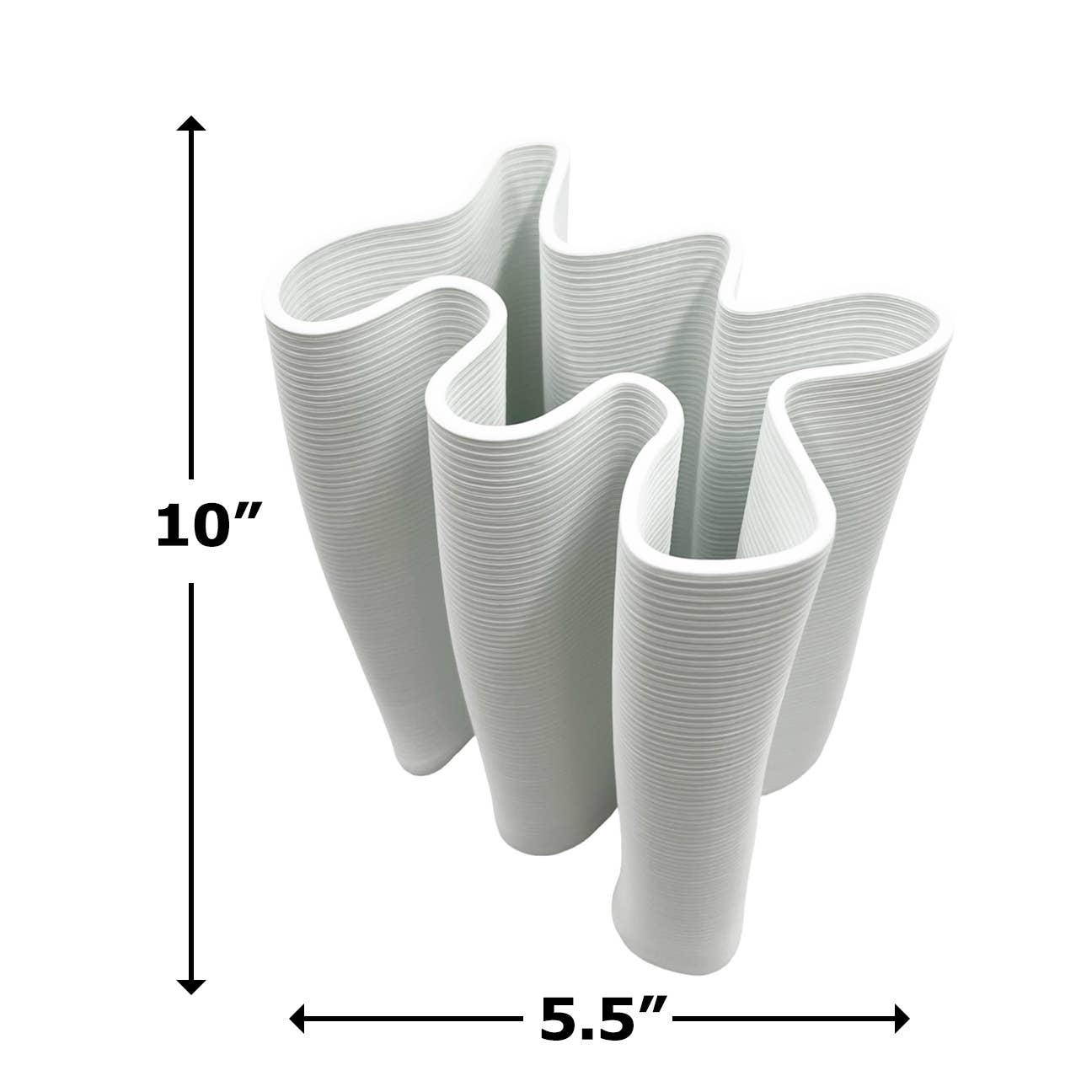 26 cm hohe moderne weiße Keramikvase