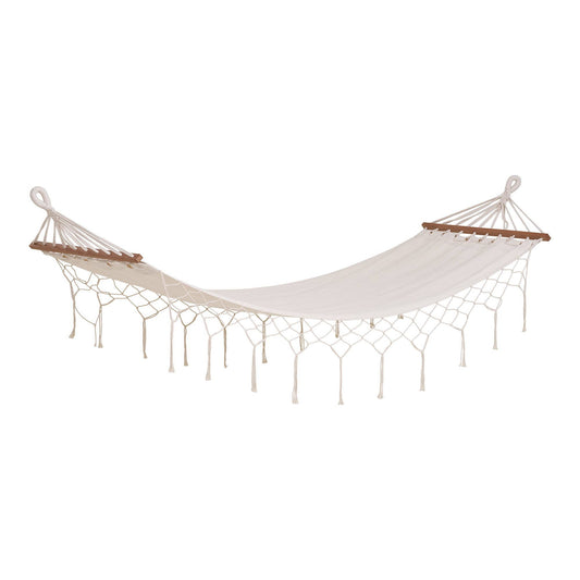 Hängematte Edessa aus Baumwolle, 80 × 200 cm, in offwhite