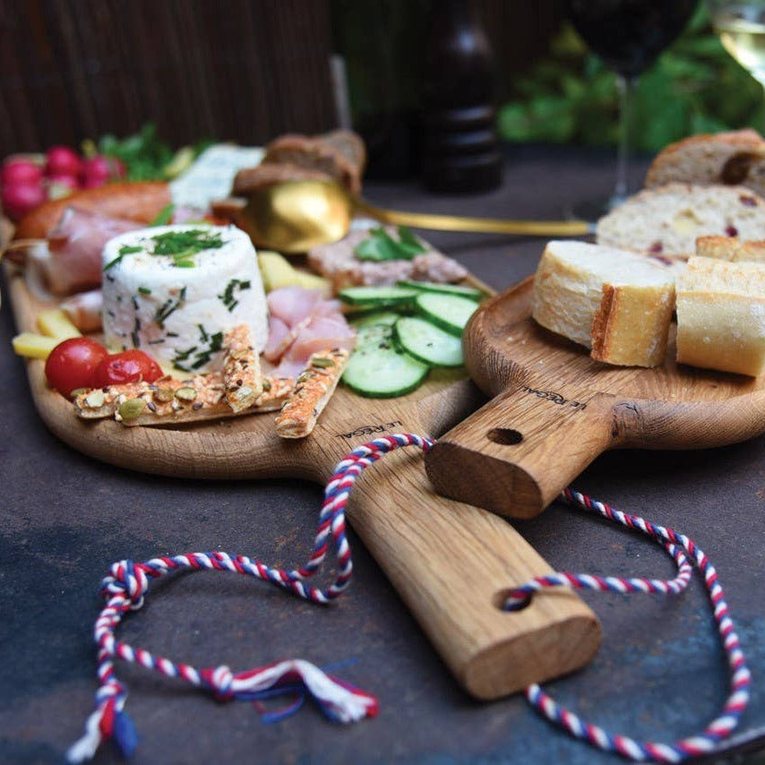 Aperitifbrett aus französischer Eiche, 63 cm lang