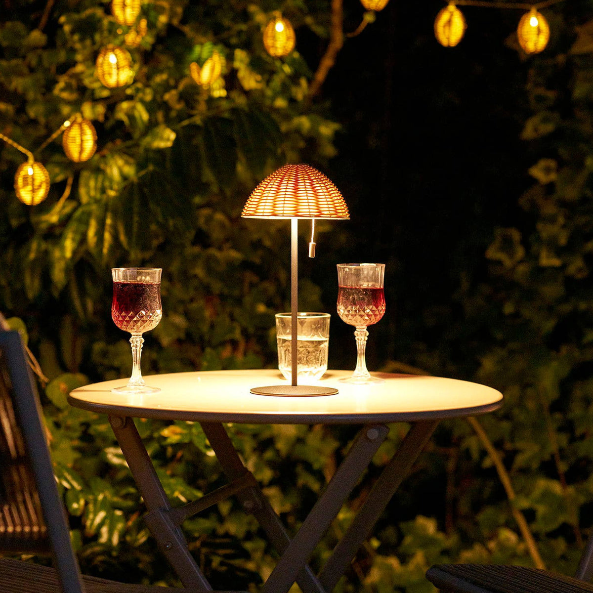 Wigan LED Tischlampe, 32 cm, in Natur/Schwarz