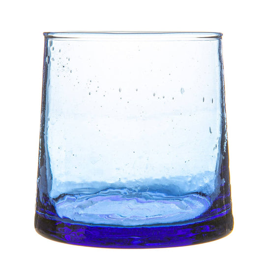 Trinkglas Merzouga aus Recyclingglas – 200 ml, Blau