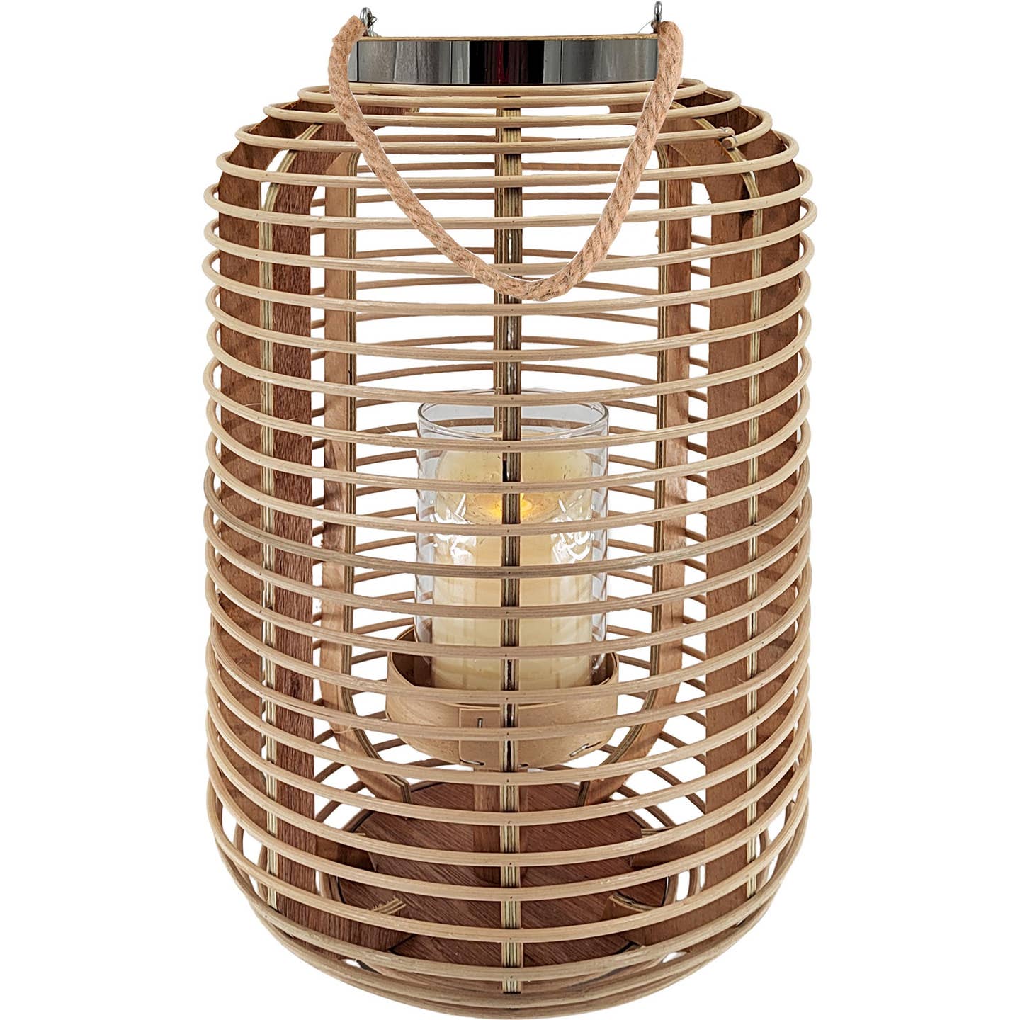 Laterne mit Griff aus Weide