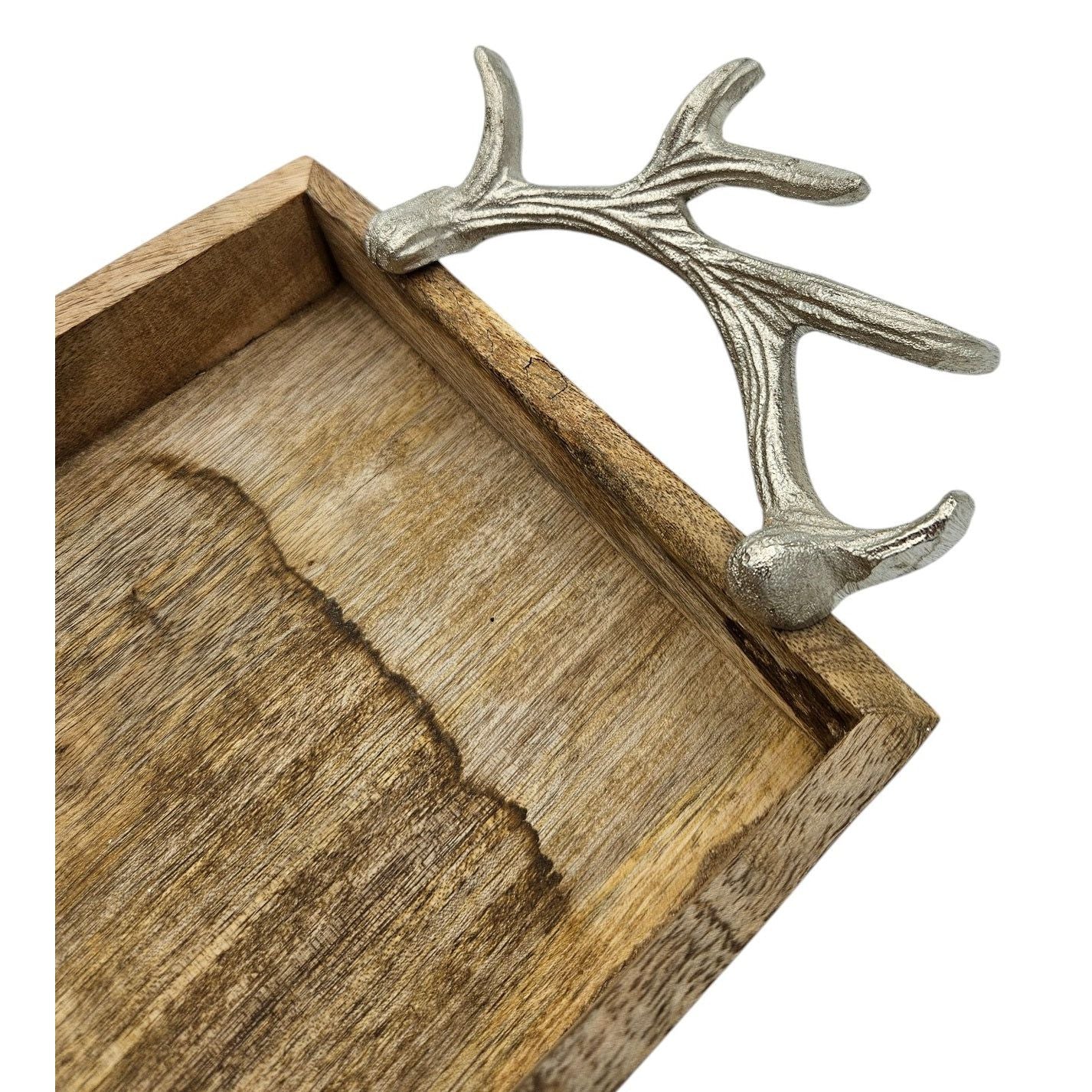 Tablett Mangoholz langes Tablett Kerzentablett Serviertablett 68 cm Holz