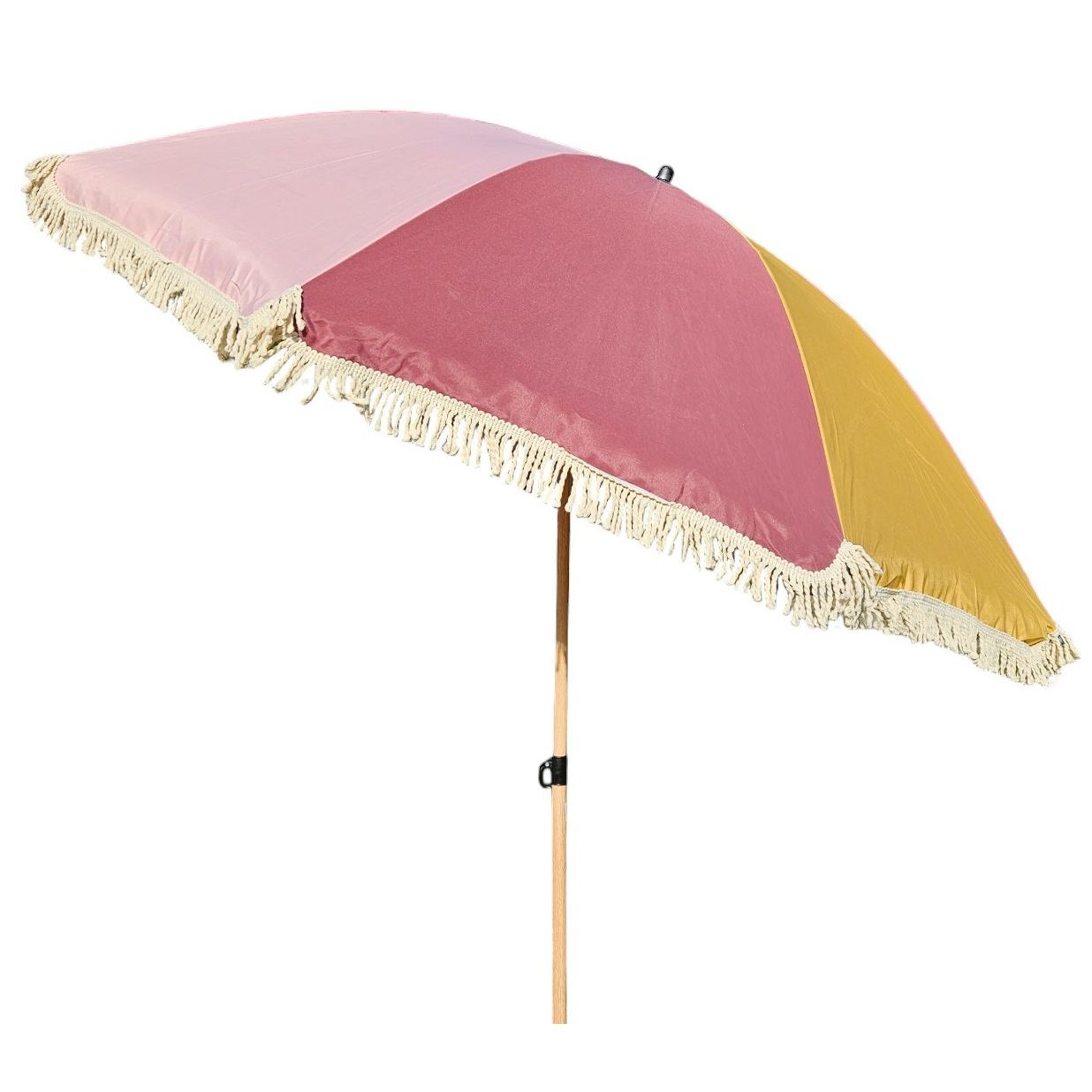 Sonnenschirm Strandschirm Schirm UV Schutz Fransen ROSA GELB knickbar Ø 170 cm