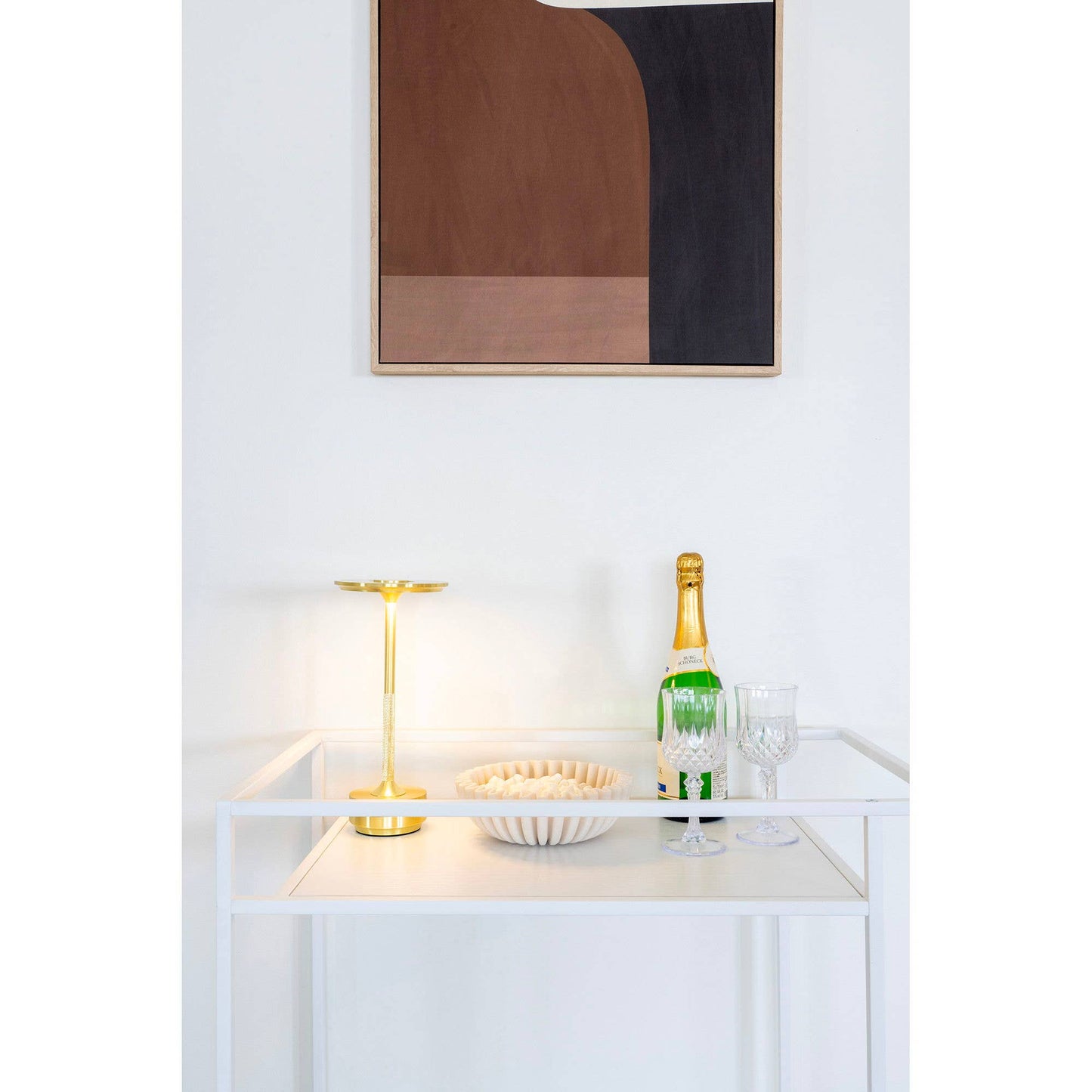 Schale - Schale. Polyresin. Beige ø20x6,5 cm