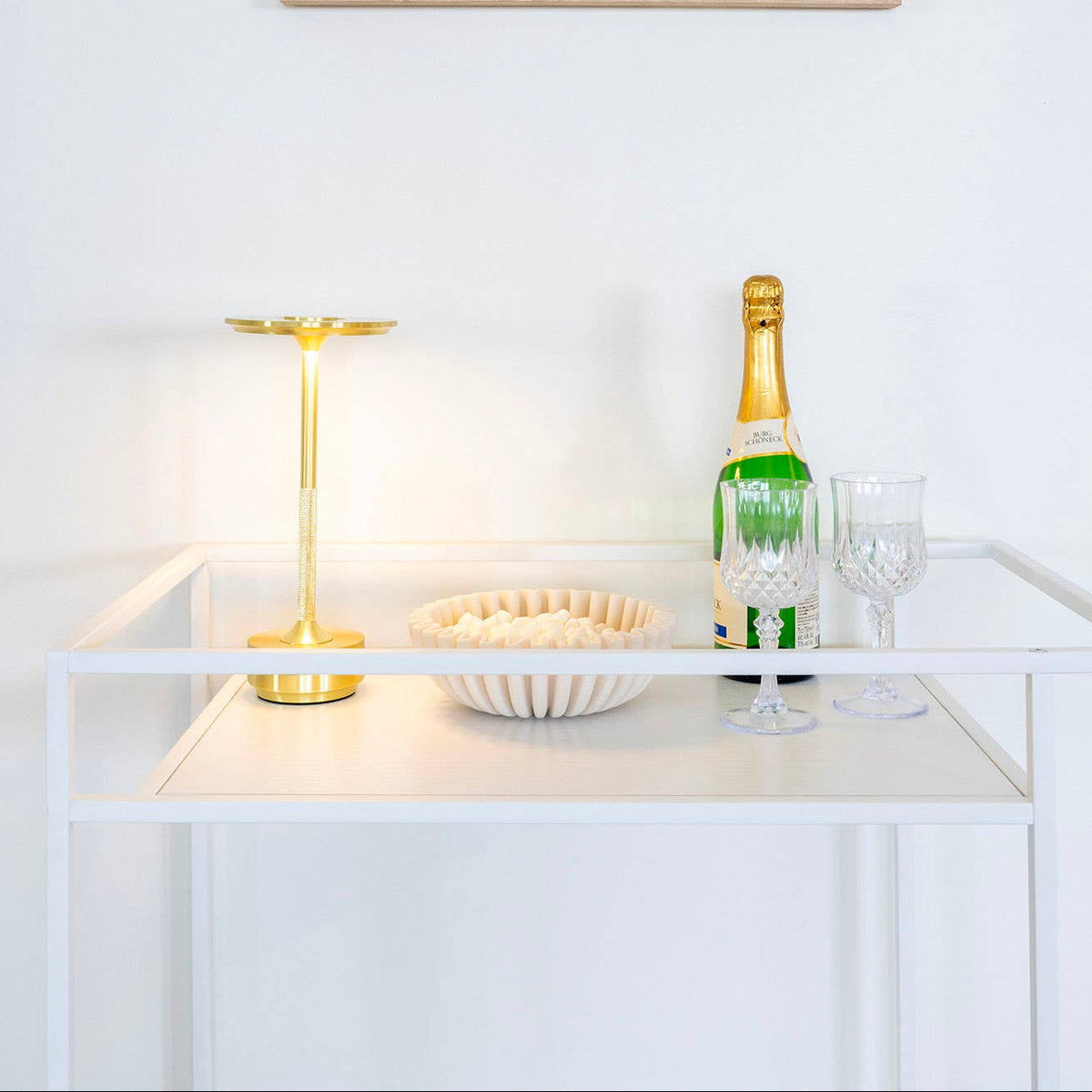 Bowl Schale aus Polyresin, Ø 20 × 6,5 cm, Beige