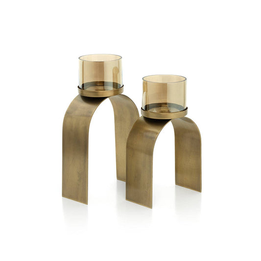 Der Bow Glow T-Licht-Halter - Gold - SET/2