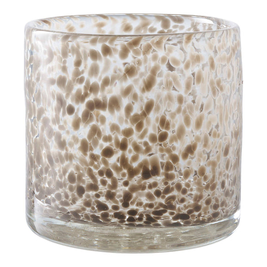 Kerzenhalter aus Glas, Hellbraun
