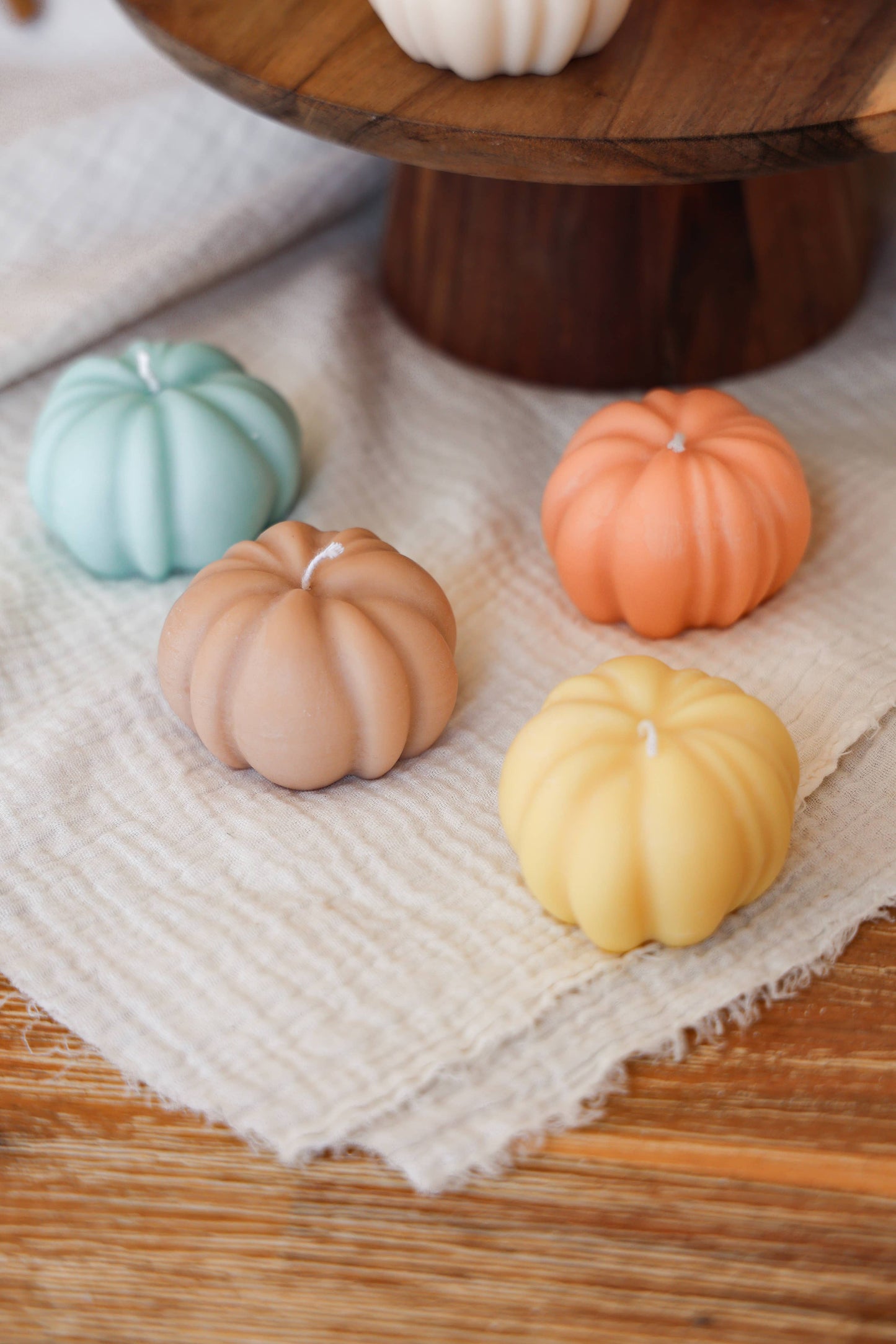 Handgemachte Kürbis Kerze