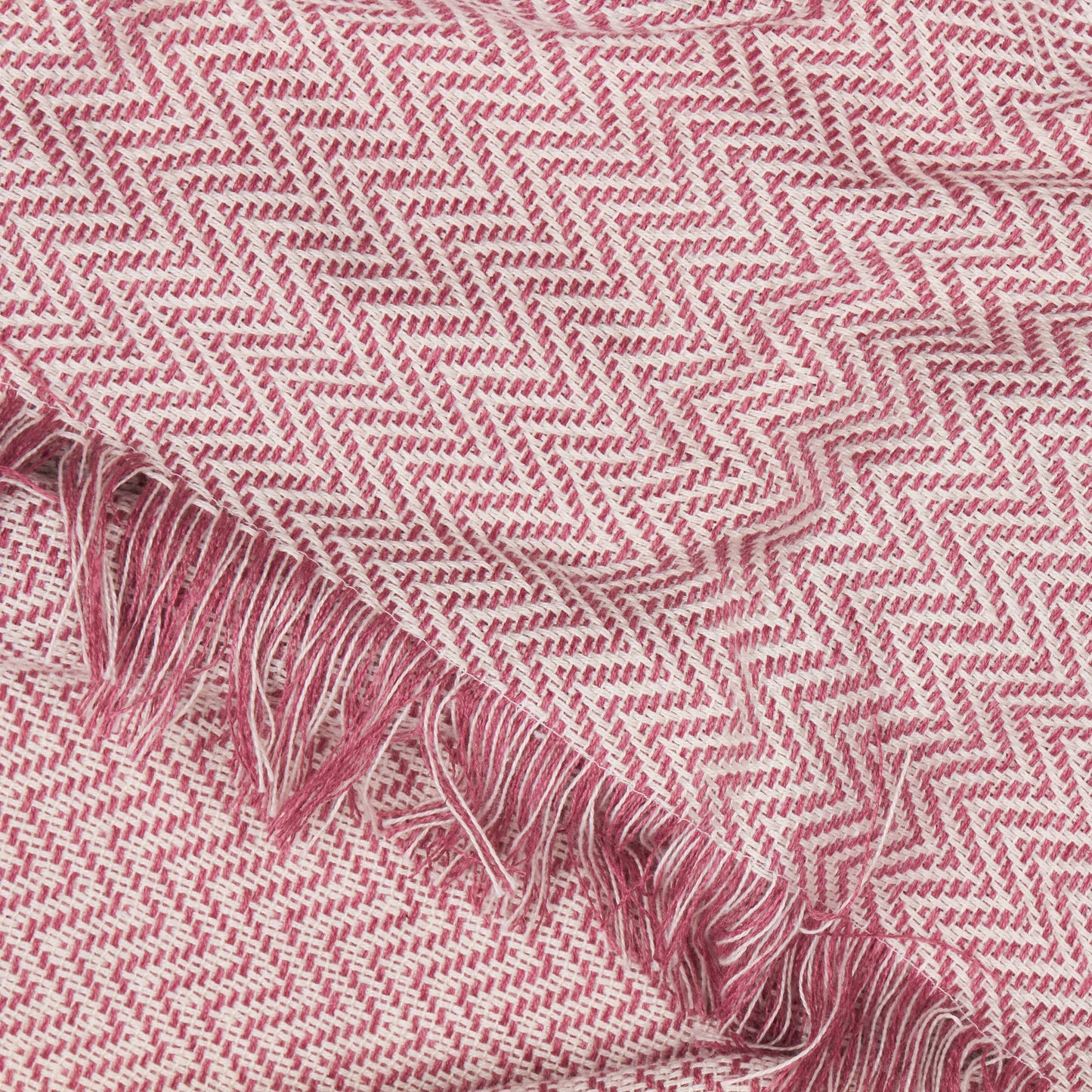 Gewebte Outdoor-Decke Heather/Rosa
