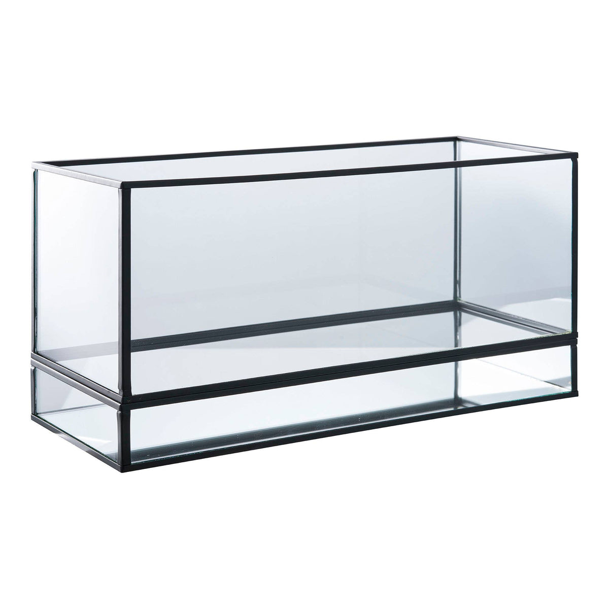 Hurricane Kerzenhalter Schwarz, aus Metall & Glas