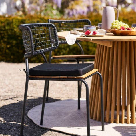 Gartentisch Lorca, rund aus Teakholz, Ø 120 × 75 cm, Natur