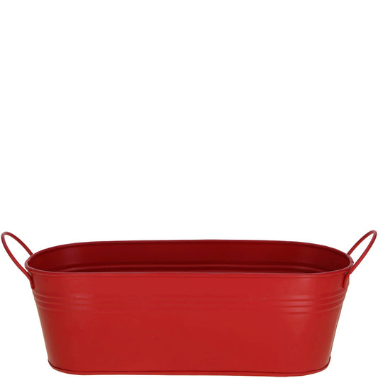 Metall Pflanzkasten Mito Oval Rot