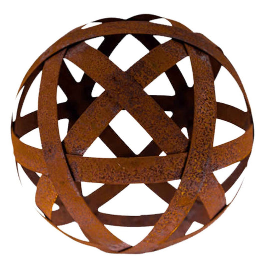 Gartendeko Kugeln aus Blechstreifen – Dekorative Rostkugeln für Haus & Garten