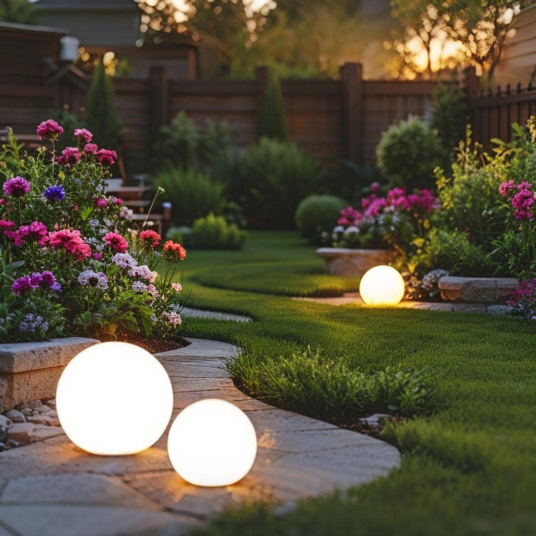 Wasserdichte Gartenkugelleuchten – 2er-Set mit Farbwechsel & Fernbedienung