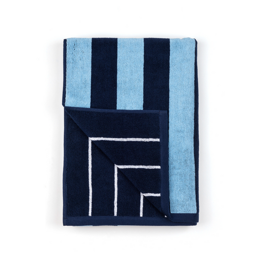 Premium Strandtuch Pena, aus Baumwolle, Navy Blue, 100 × 180 cm