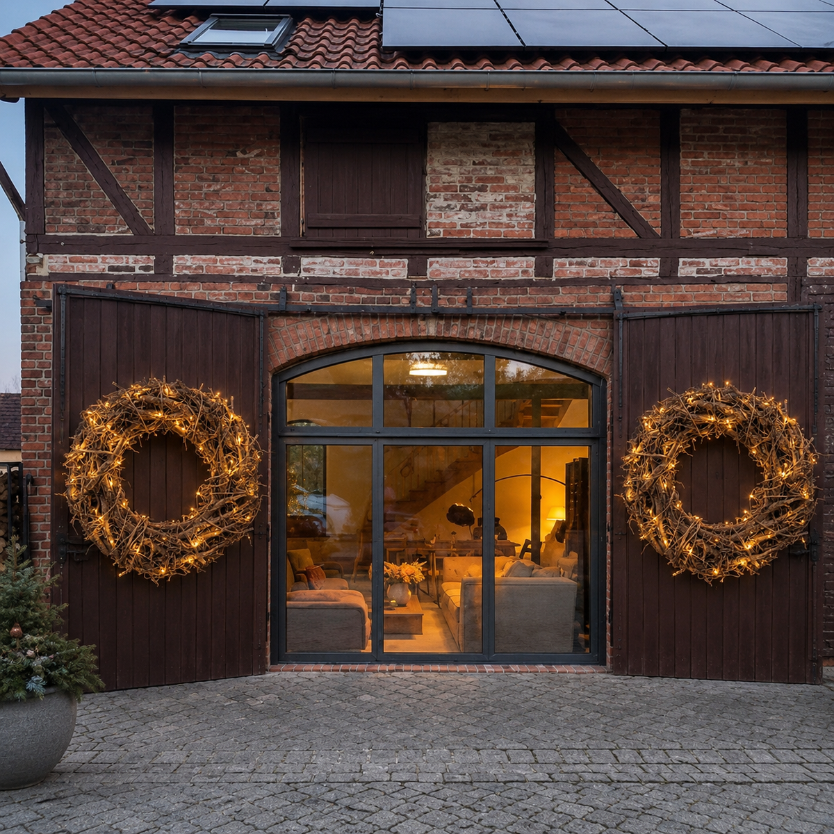 XXL LED-Kranz Willow, Ø 1 Meter