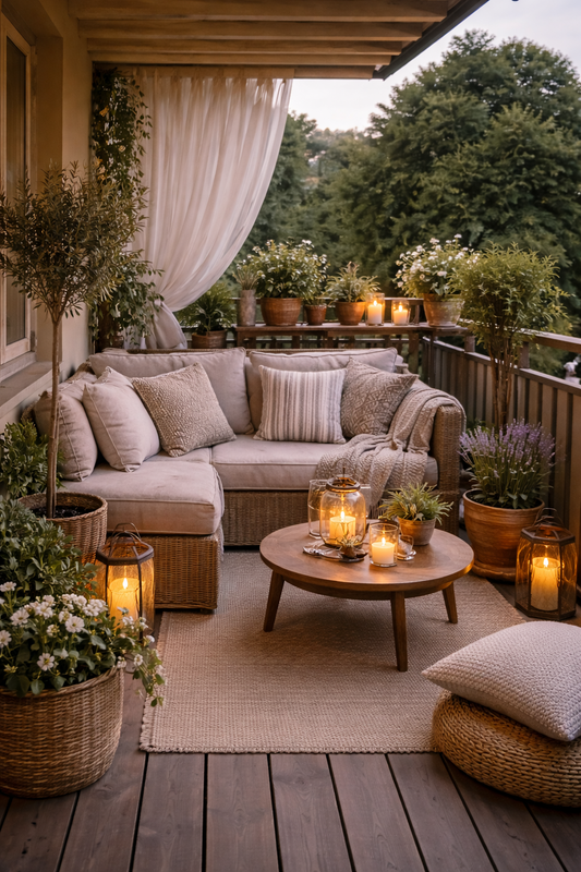 So wird dein Balkon gemütlich – mit Licht, Textilien & Pflanzen zur Wohlfühloase