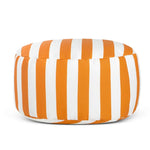 Wasserdichter weißer und orangefarbener Sitzsack für drinnen und draußen.