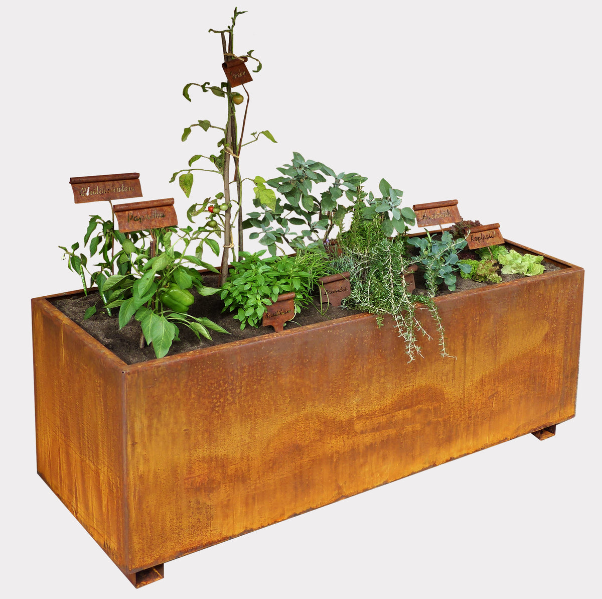 Hochbeet, 200 × 70 cm, mit Zwischenboden