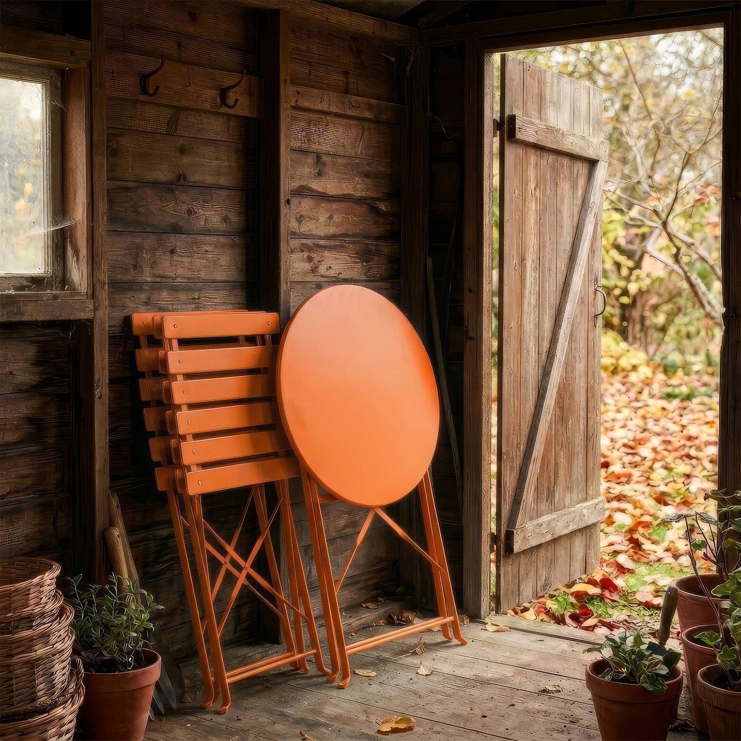 2-Sitzer Sussex Bistro-Set – rund: Gelb