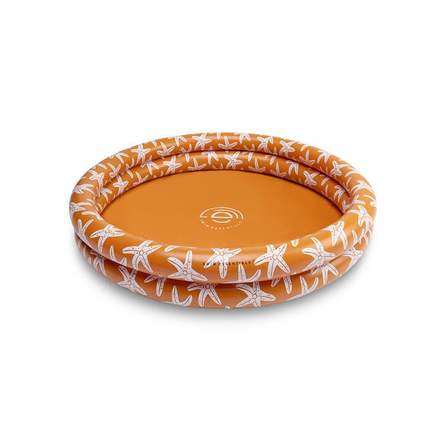 Kinderpool Orange mit Seesternen – Ø 100 cm