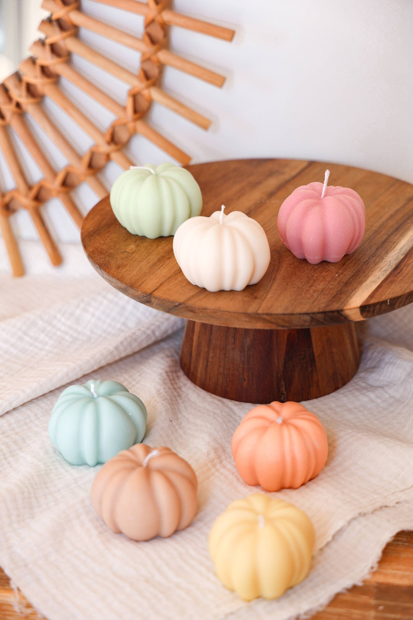 Handgemachte Kürbis Kerze