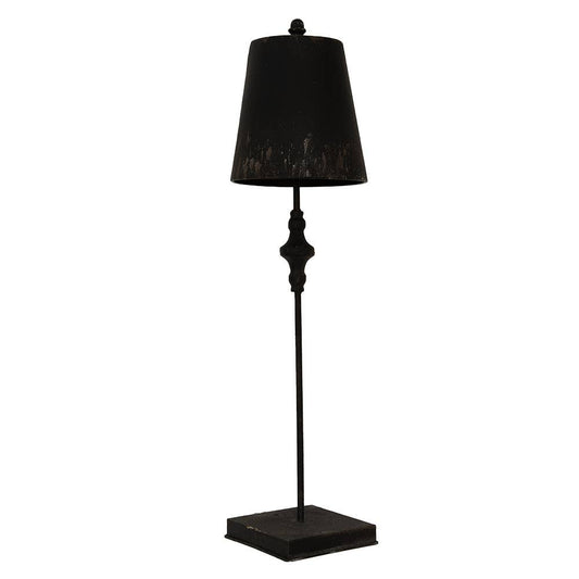 Clayre & Eef Tischlampe Ø 20 x 75 cm aus schwarzem Eisen
