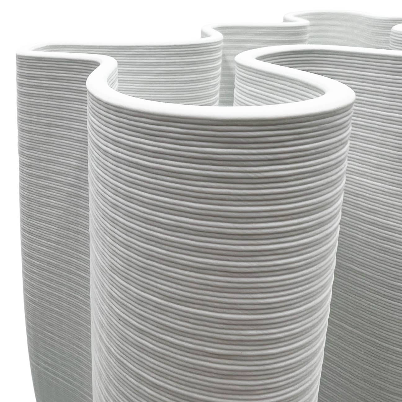 26 cm hohe moderne weiße Keramikvase