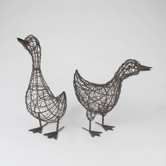 Gänse-Skulptur aus Drahtgeflecht – 46 cm