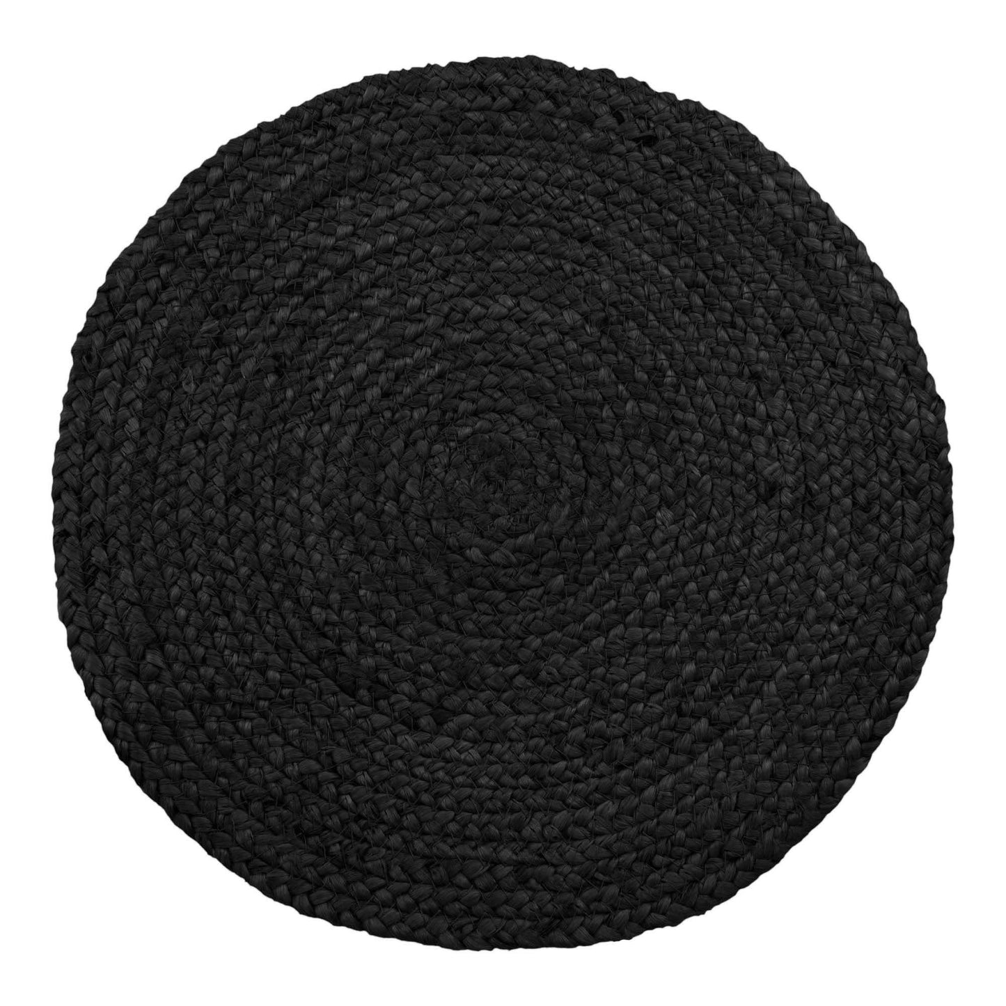 Rundes Tischset aus Jute, Ø 38 cm, Dunkelgrau, 4er Set