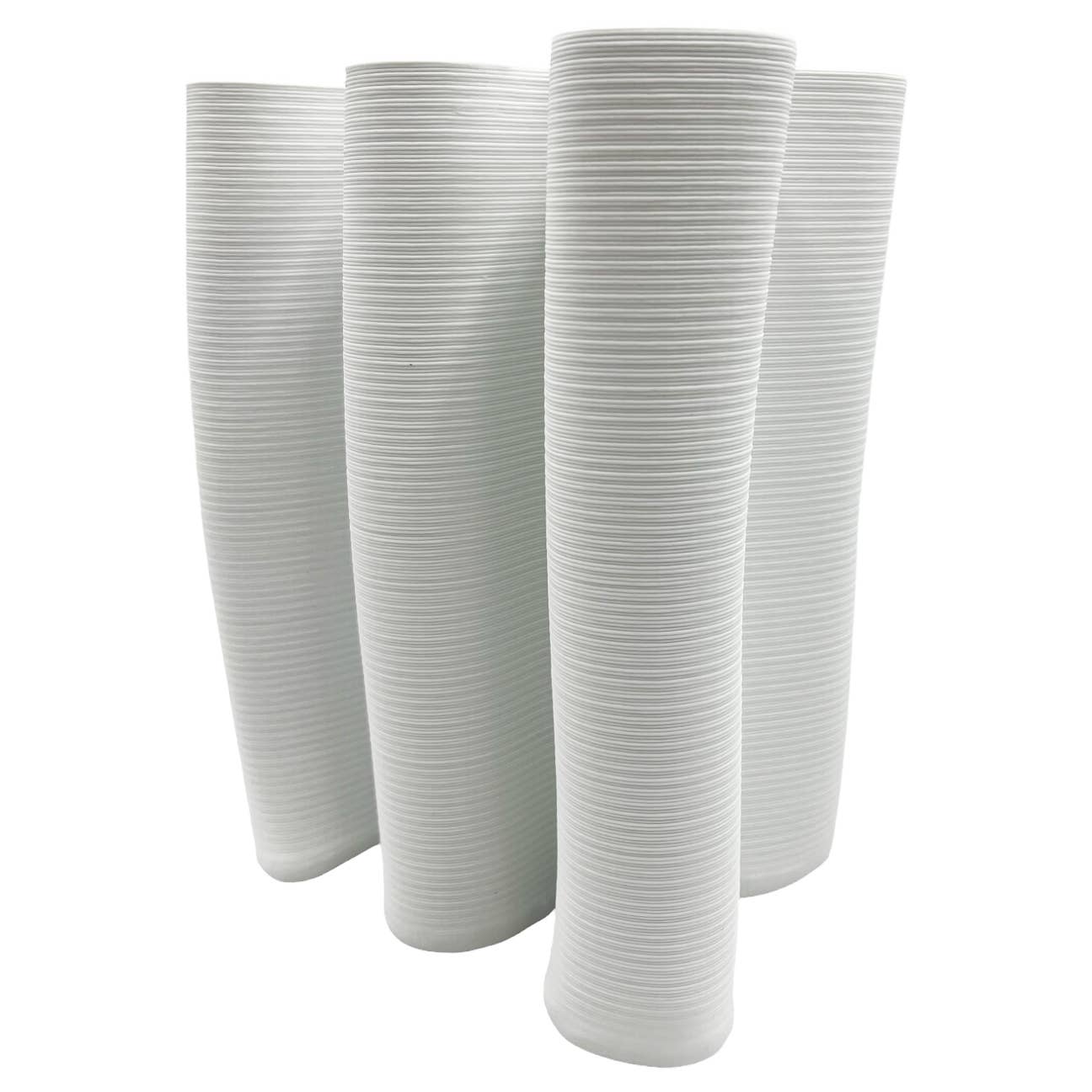 26 cm hohe moderne weiße Keramikvase
