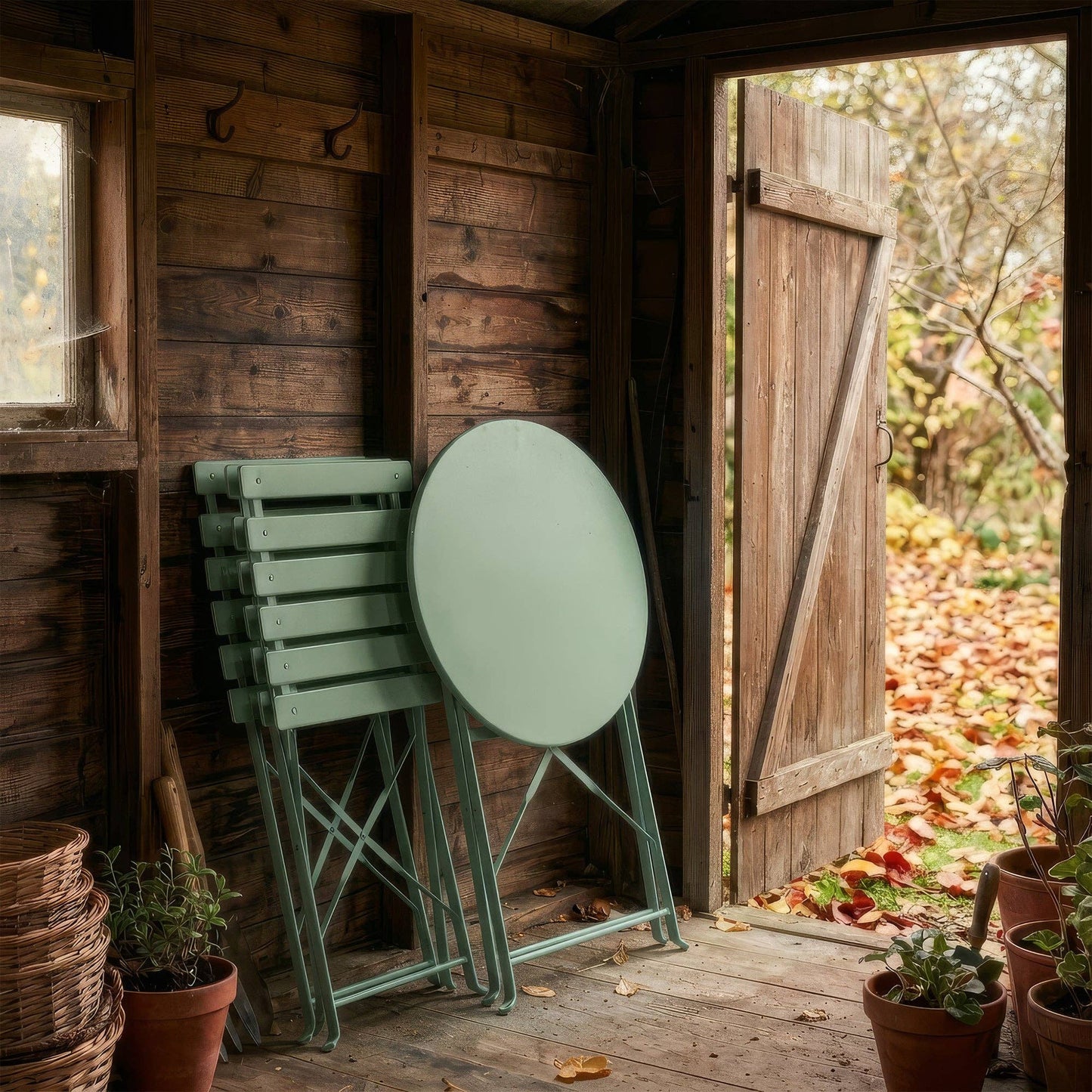 2-Sitzer Sussex Bistro-Set – rund: Gelb