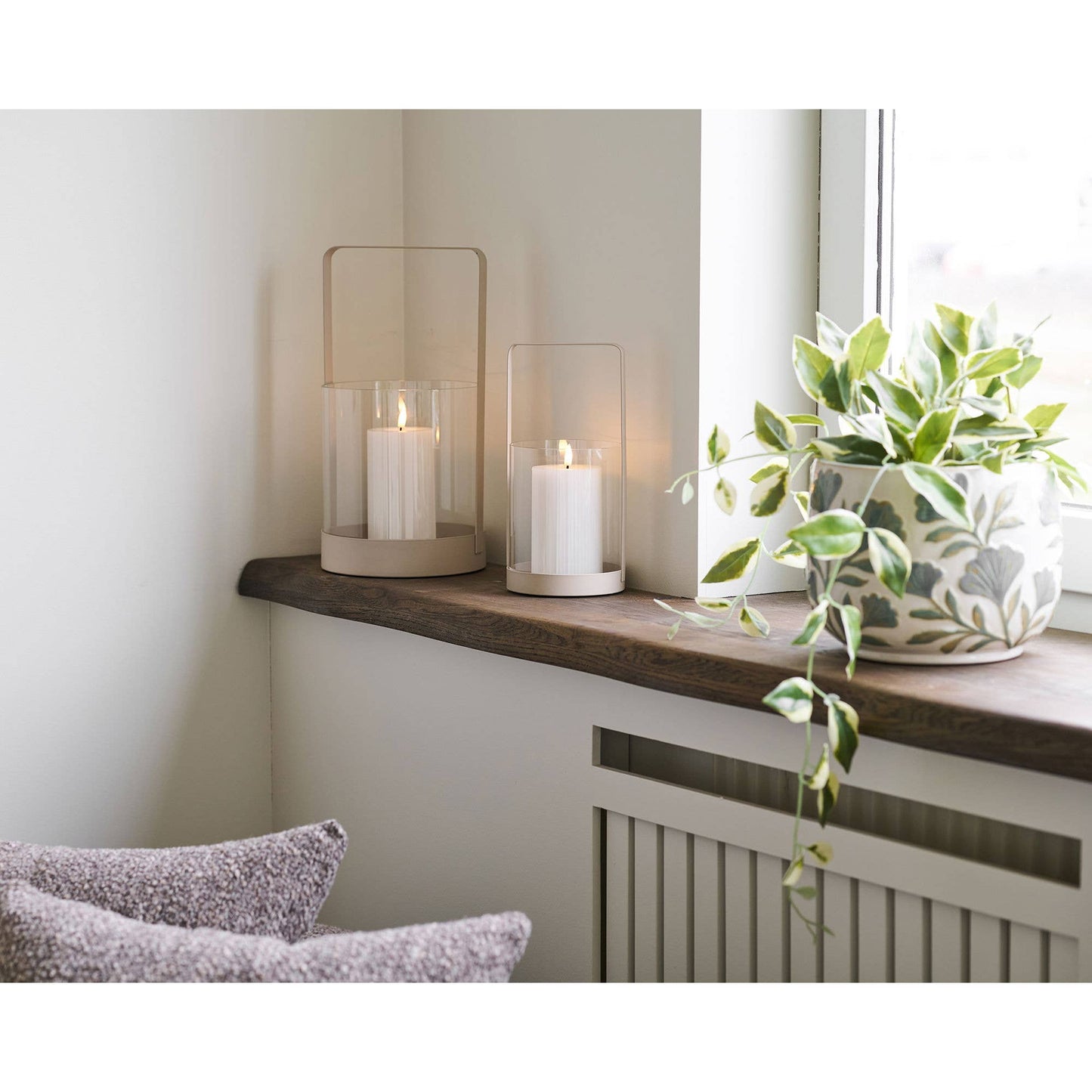 Hurrikan-Kerzenhalter - Beige