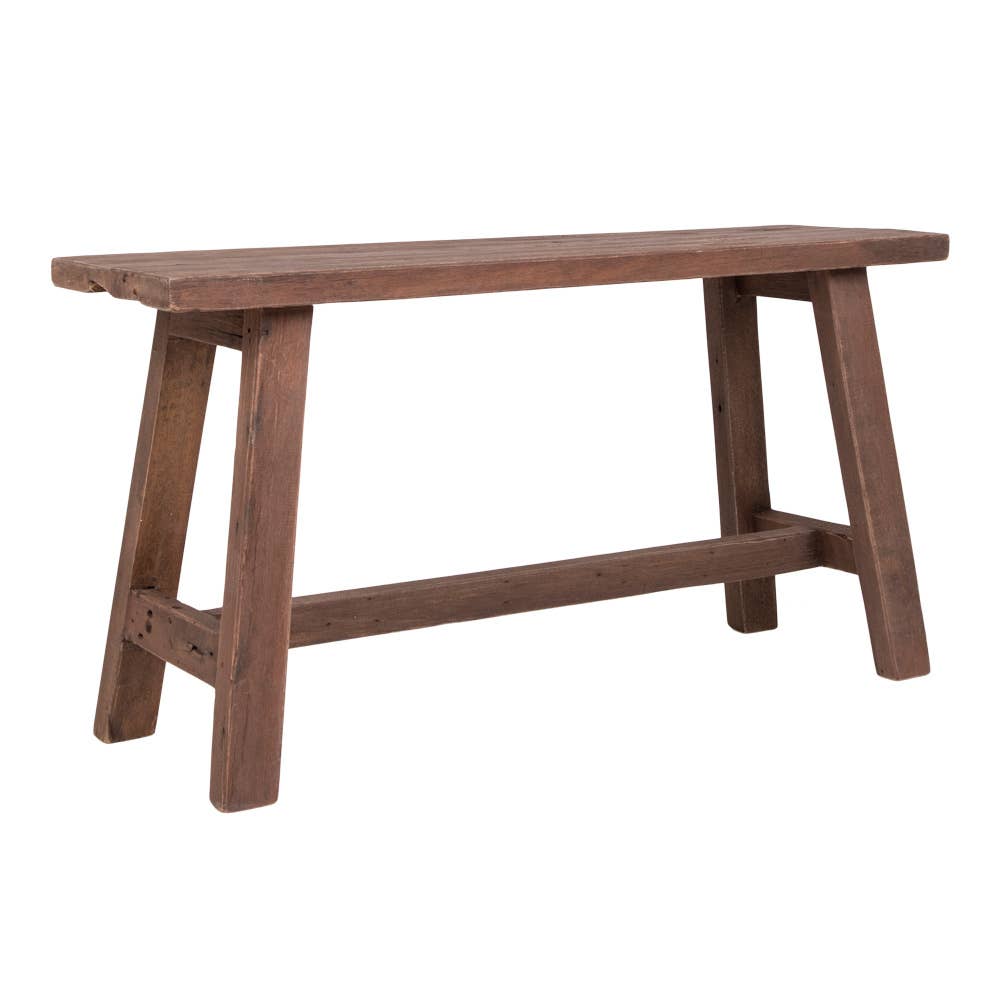 Bank, aus hochwertigem Teakholz, 90 cm lang, in Braun