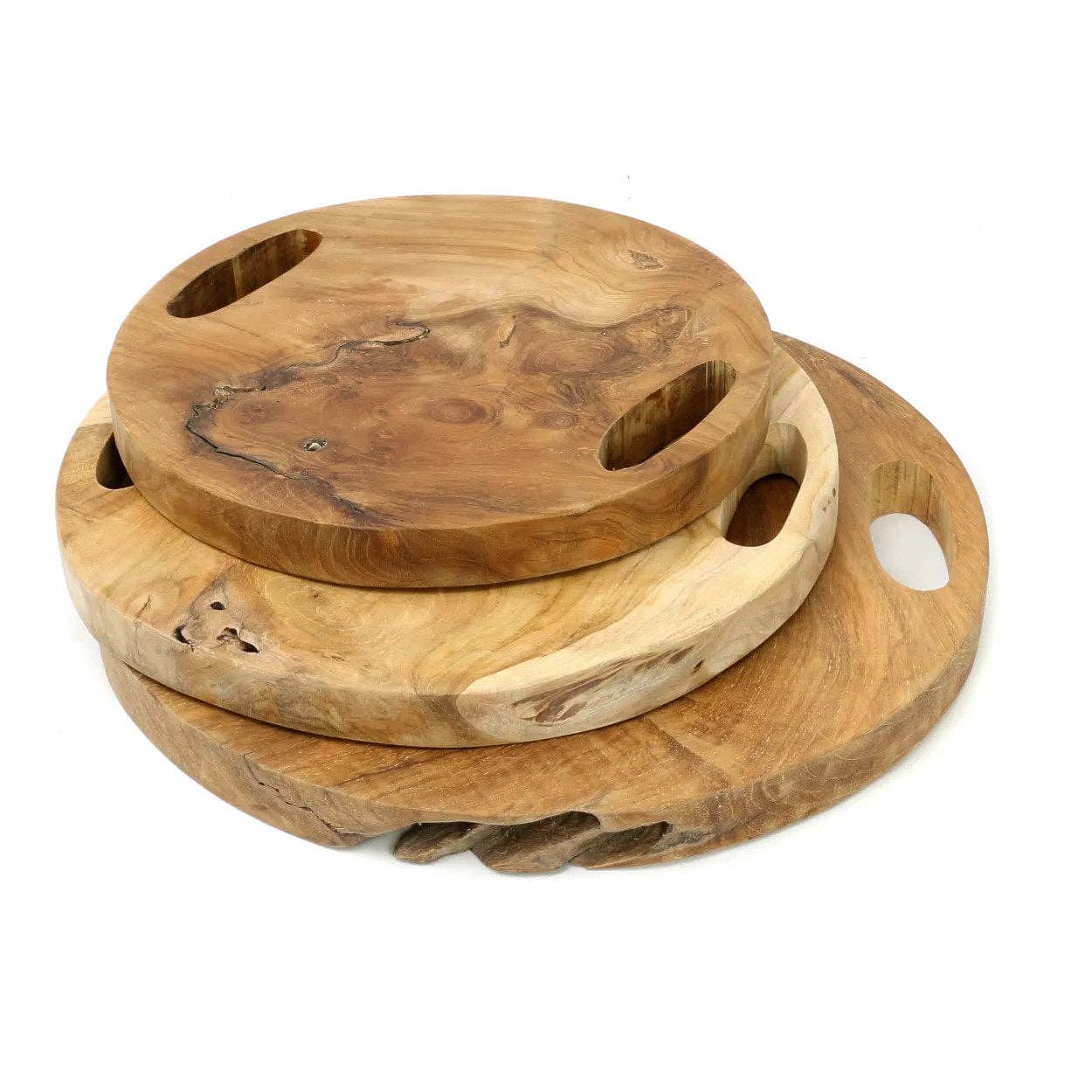 The Teak Root Tablett – Natur, Größe S