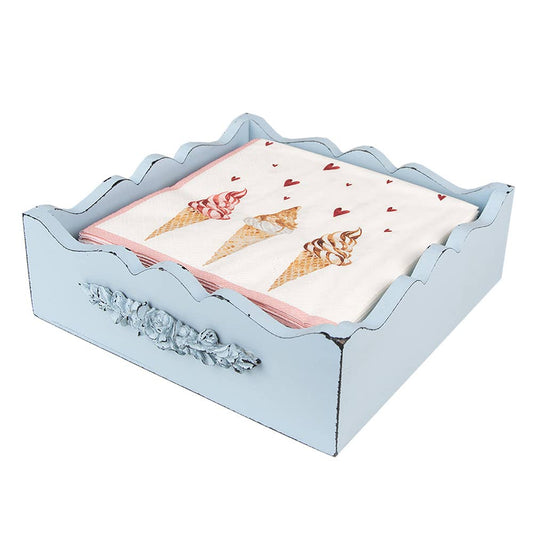 Clayre & Eef Papierservietten-Set, 20 Stück, 33 x 33 cm, Beige-Pink