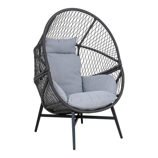 Rosario Loungesessel - Polyrattan. Schwarz. Inkl. Kissen.