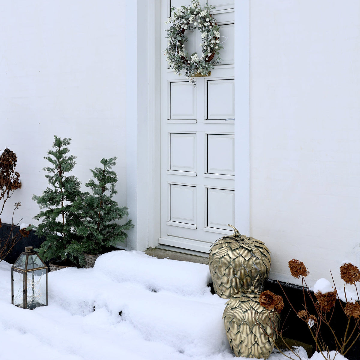 LED-Tannenbaum im Korb, 120 cm groß, mit 80 Lichtern