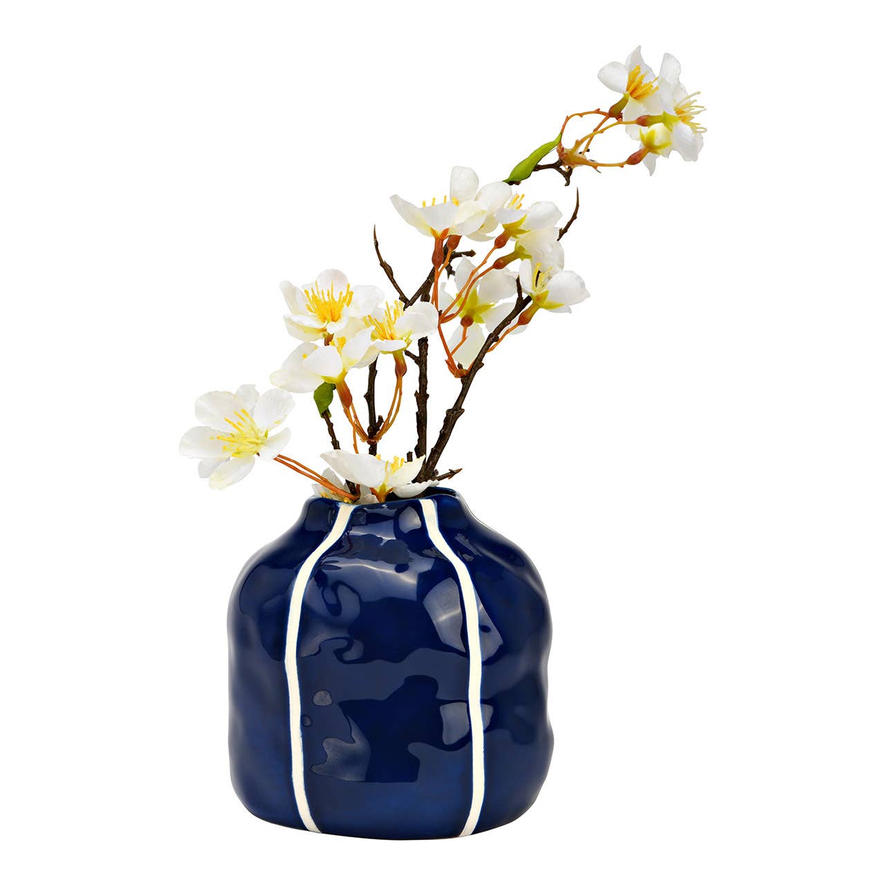 Vase aus Keramik, Blau (B/H/T) 12x12x12cm