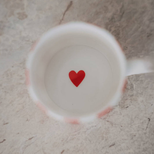 Kleine Tasse Streifen rot (VE = 4 Stk.)