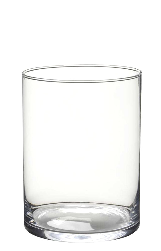 Set Kerzenhalter und Glasvase – Eisen & Glas, Braun und Klar