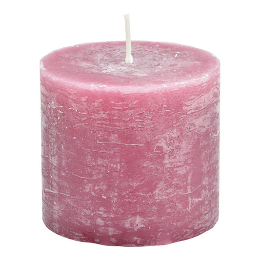 Kerze 10x9x10cm aus Wachs antique Rosewood pink/rosa