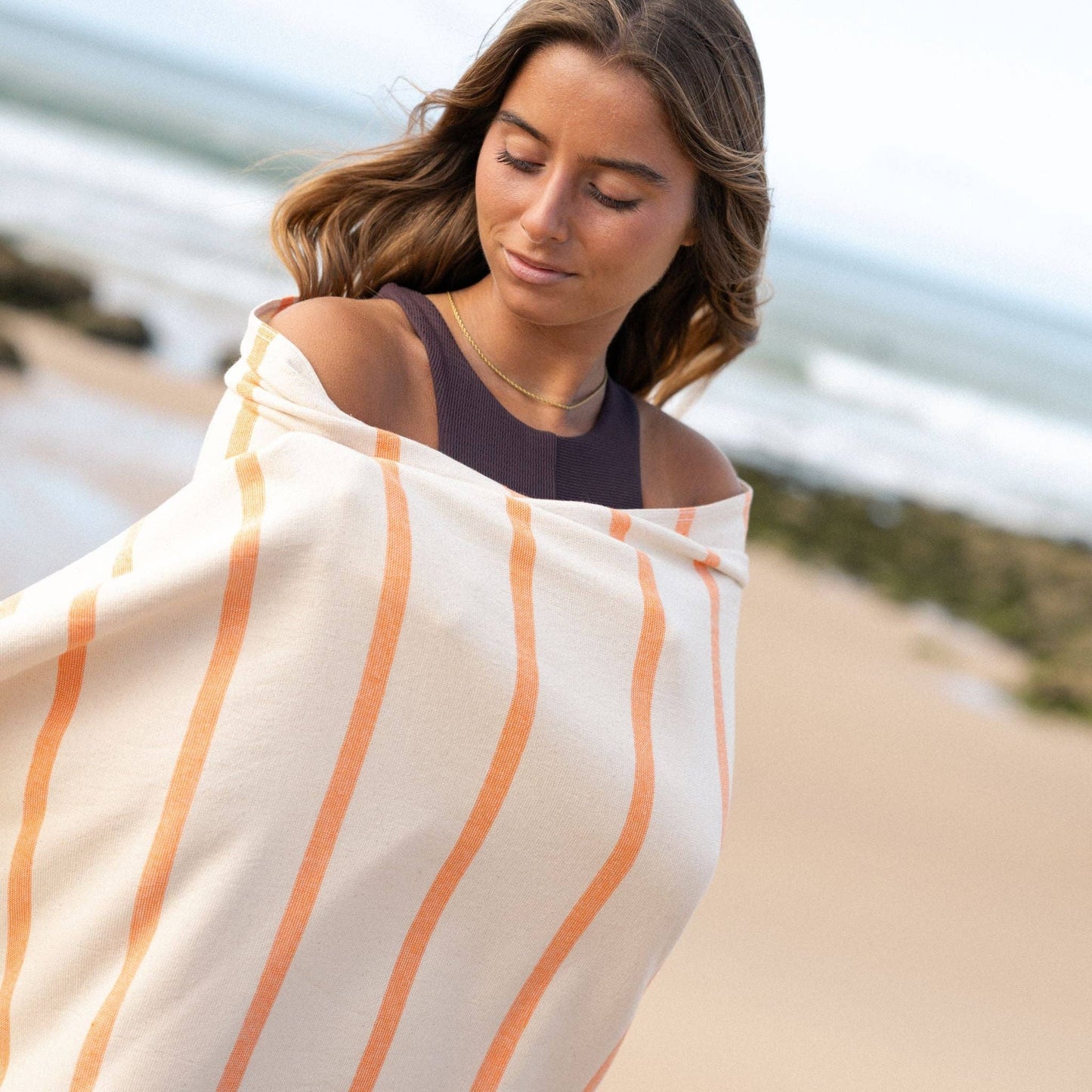 Strandtuch Orange Good-News – 100 × 180 cm