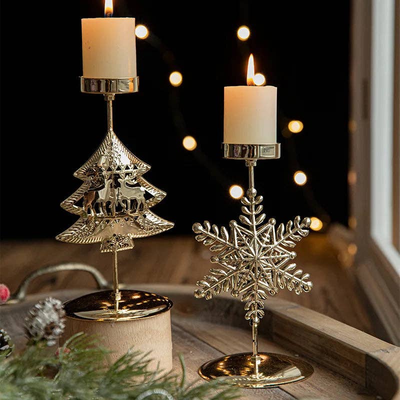 Eiserne Weihnachtskerzenhalter: Eight-pointed star